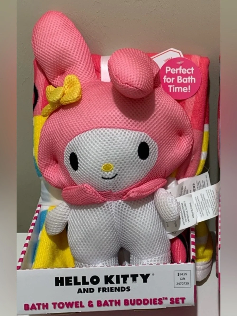 Hello Kitty Pink My Melody Bath Plush Set -